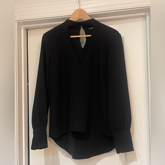 Zara Tops - Zara Woman Elegant Black V-Neck Blouse
